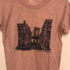 JCREW graphic tee DUMBO skyline XS